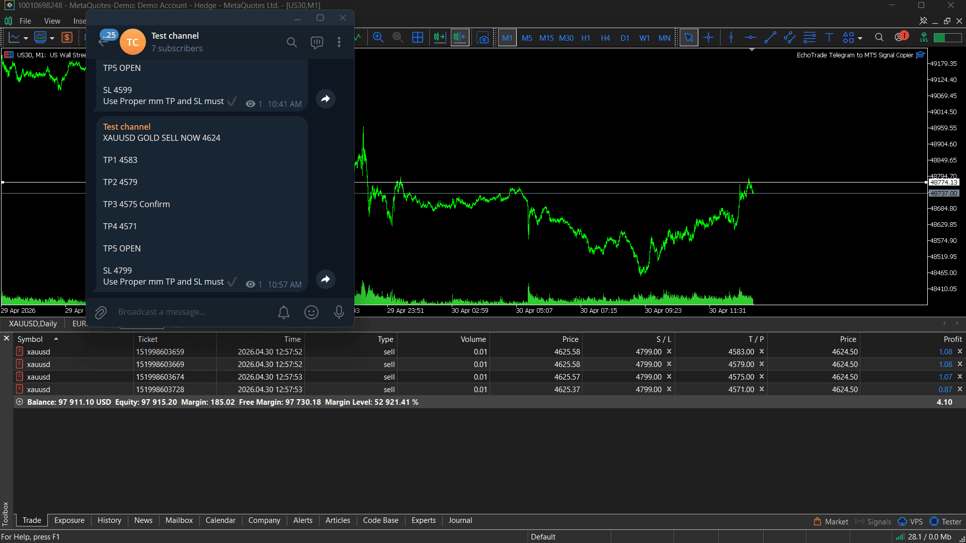 EchoTrade Telegram Copier screenshot 3
